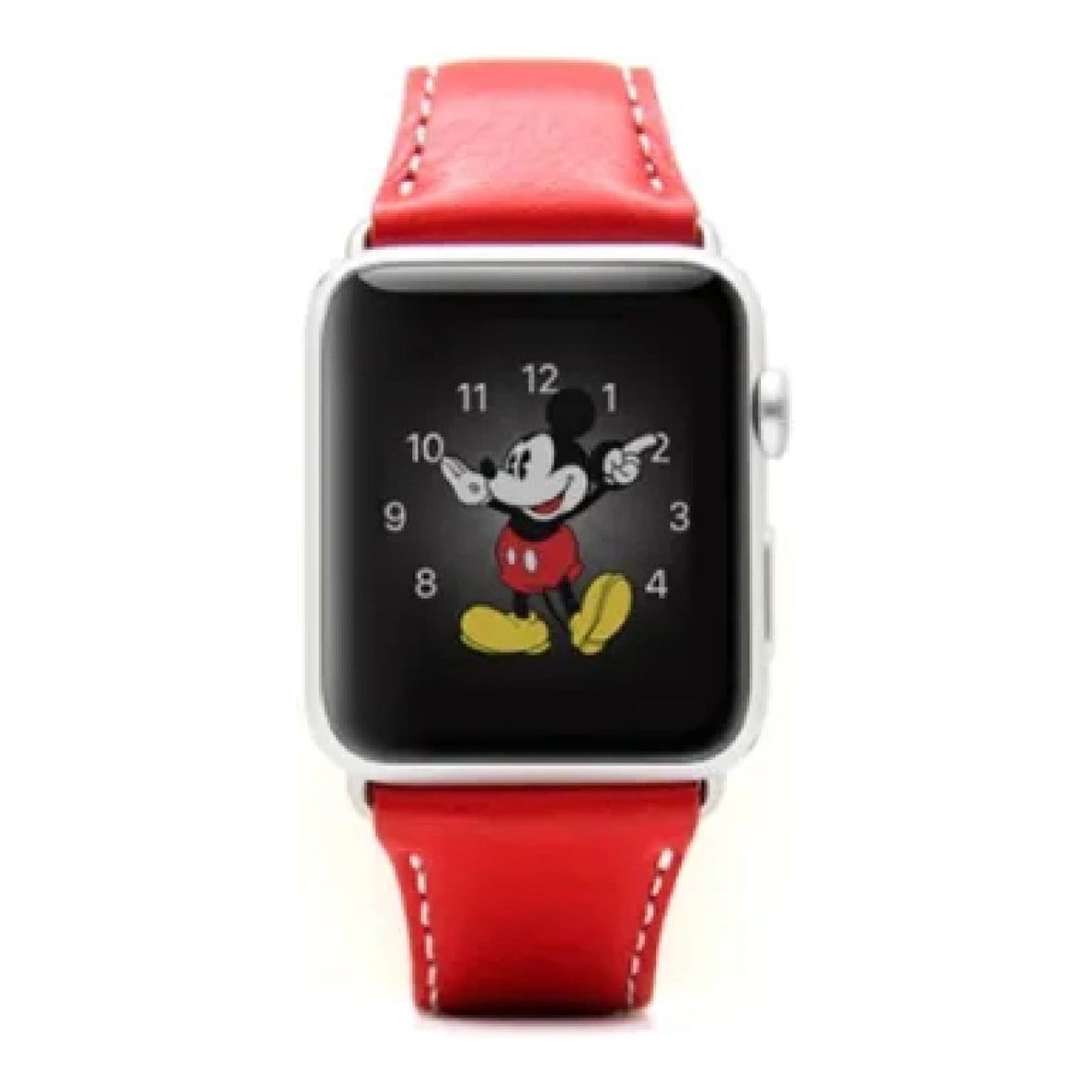 SLG D6 Italian Minerva 44mm Leather Strap for Apple Watch Red D6SAW-003