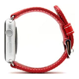 SLG D6 Italian Minerva 44mm Leather Strap for Apple Watch Red D6SAW-003