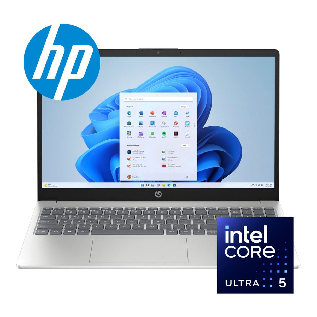 HP 15-fd2013ni 15.6-inch FHD AI Laptop - Intel Core Ultra 5 225U 512GB SSD 16GB RAM Win 11 Home Natural Silver