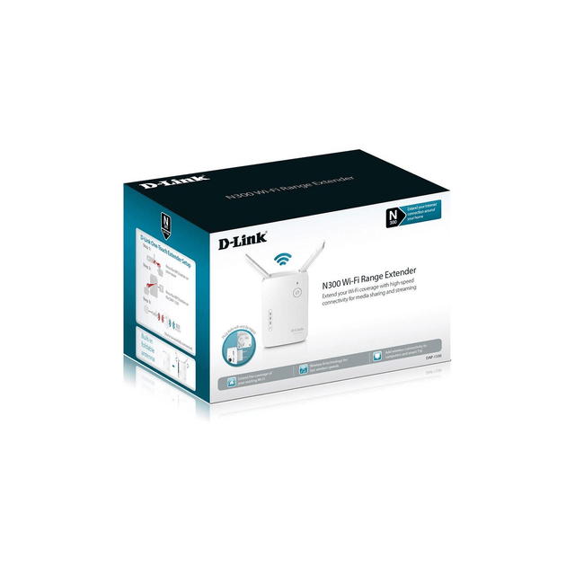 D-Link N300 Wi-Fi Range Extender White DAP-1330