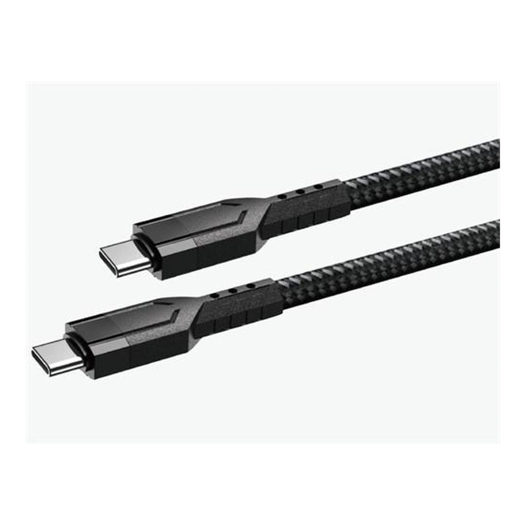Ezra 60W USB-C to USB-C 1m Fast Charging Braided Cable Black DC196-TPC60W