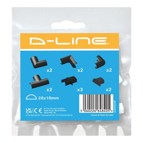 D-Line 20x10mm Trunking Clips Black DCLOAP2010B