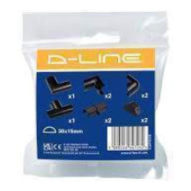 D-Line 30x15mm Trunking Clips Black DCLOAP3015B