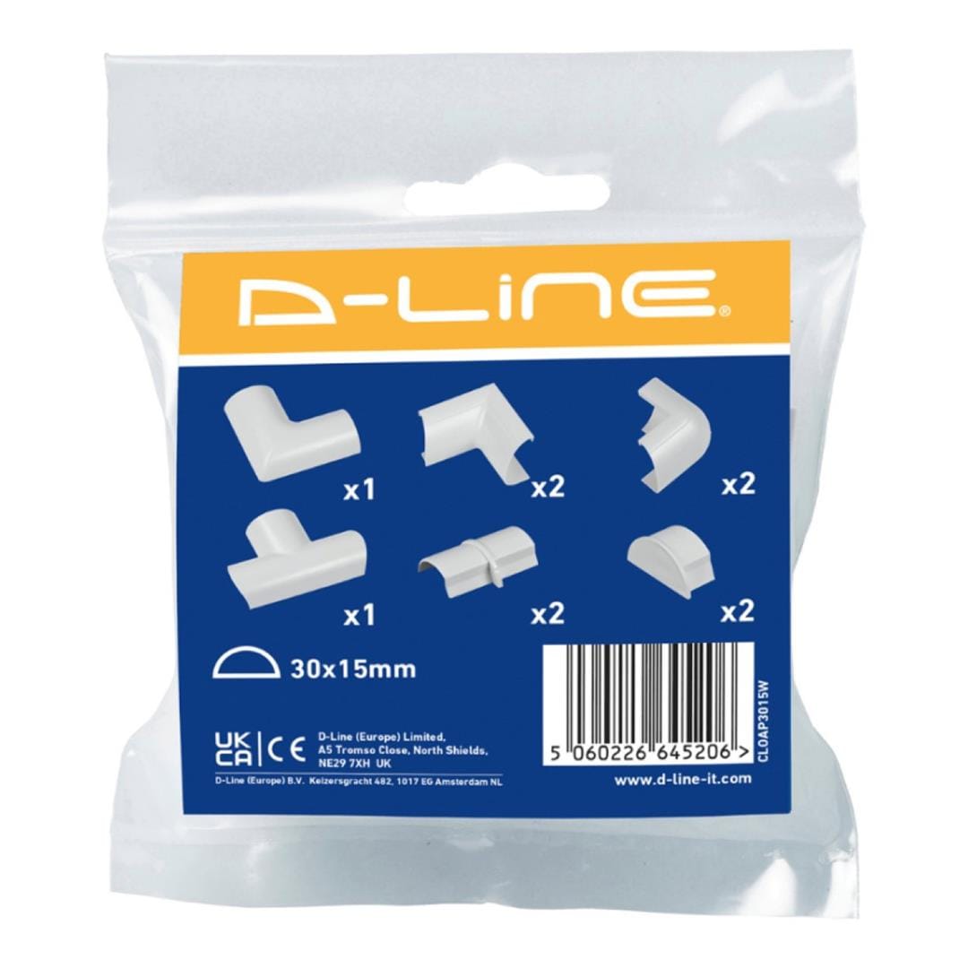 D-Line 30x15mm Trunking Clips White DCLOAP3015W