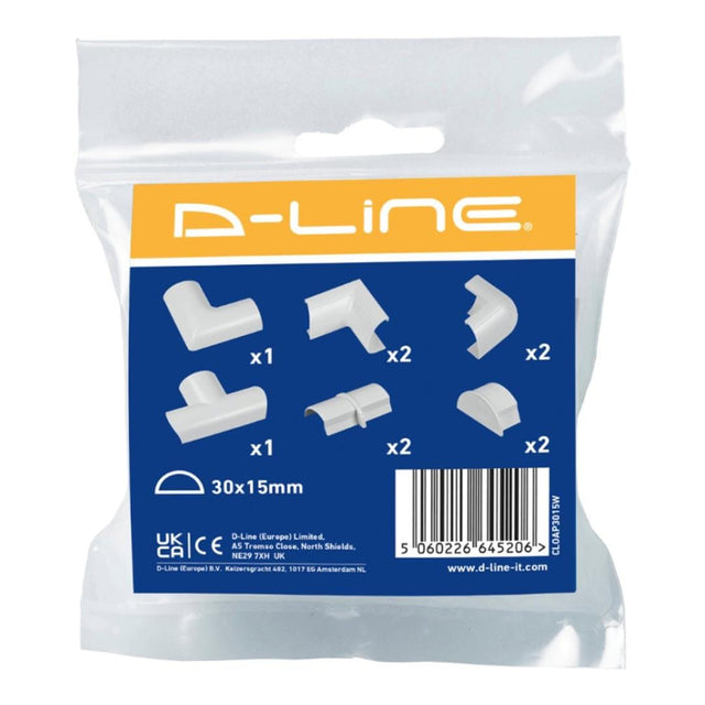 D-Line 30x15mm Trunking Clips White DCLOAP3015W