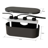 D-Line Cable Tidy Box Cable Management Black - Large DCTULGEB