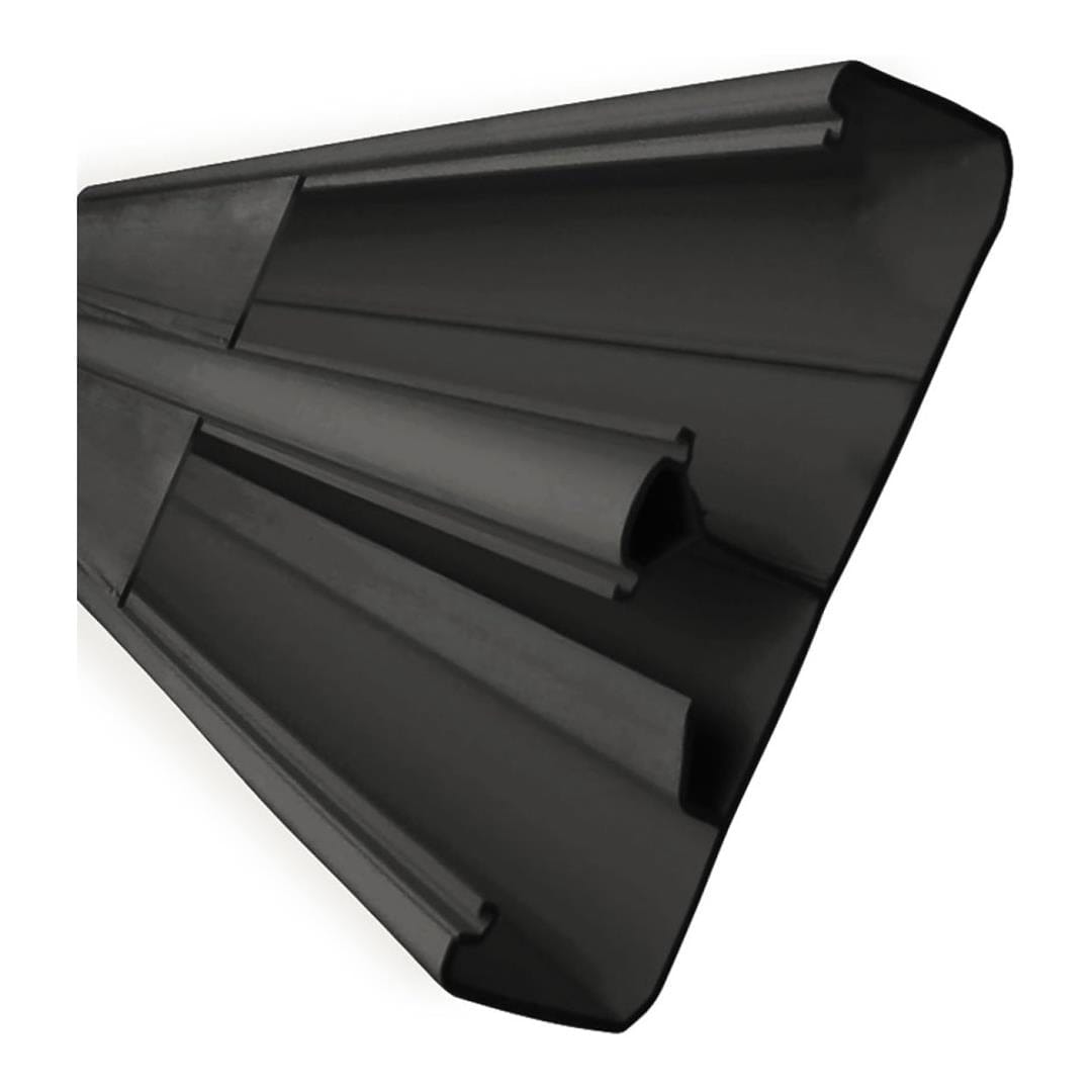 Decorduct 165x55mm 3 Compartments Trunking Black 2.5m DDT20BL