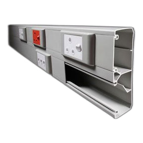 Decorduct 165x55mm 3 Compartments Trunking Titanium 2.5m DDT20TT