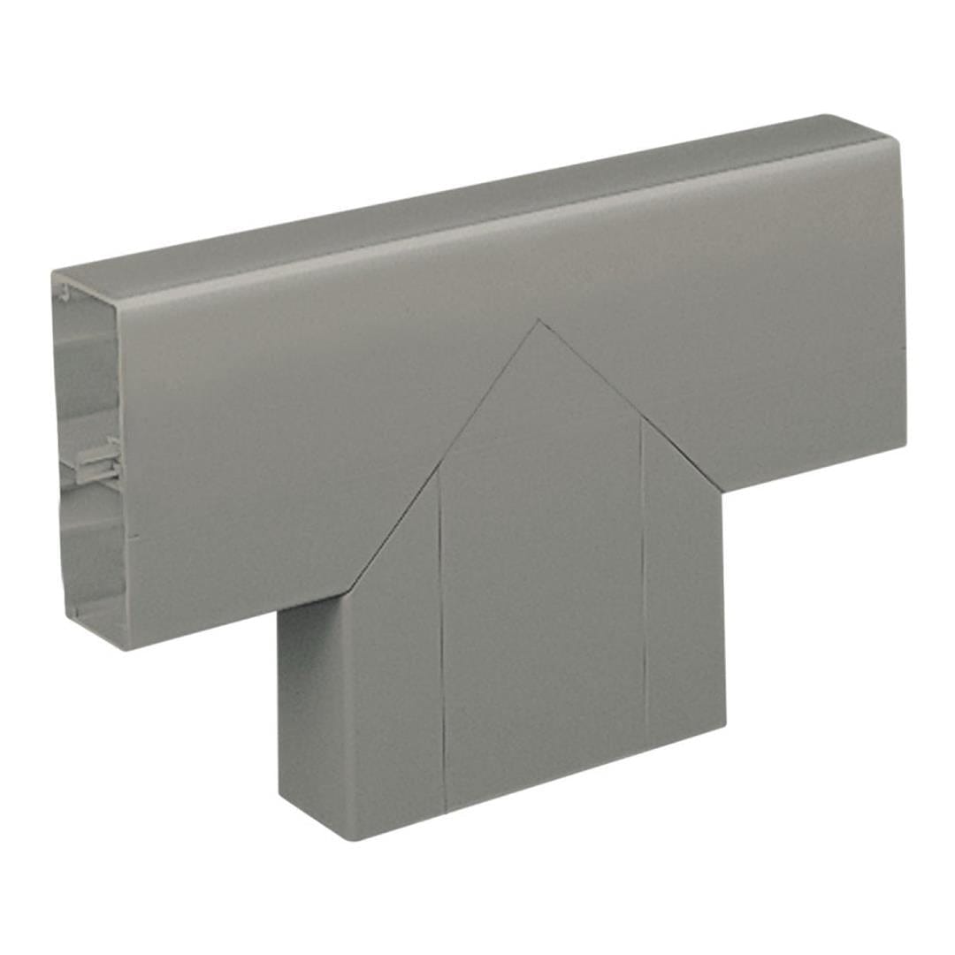 Decorduct 82.5x55mm Flat Tee Trunking Grey DDT30GR-1C