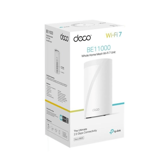 TP-Link Deco BE65 BE11000 Whole Home Mesh Wi-Fi 7 System 1-pack