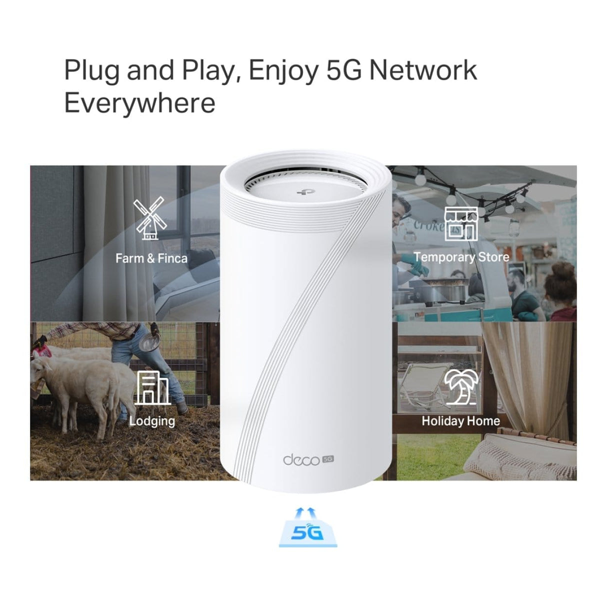 TP-Link Deco BE65 BE11000 5G Tri-Band Whole Home Mesh Wi-Fi 7 System