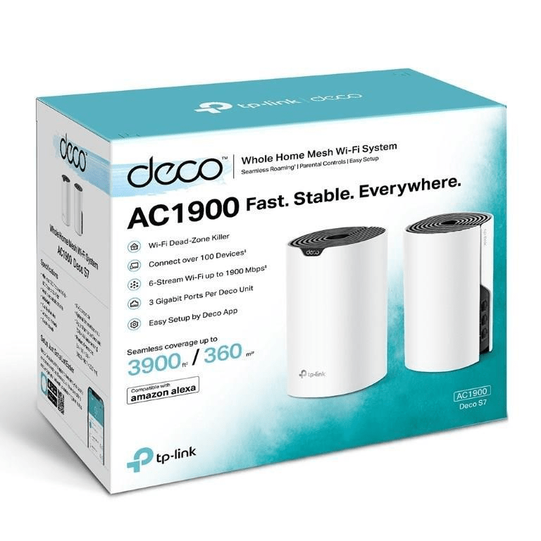TP-Link Deco S7(2-pack) AC1900 Whole Home Mesh Wi-Fi System