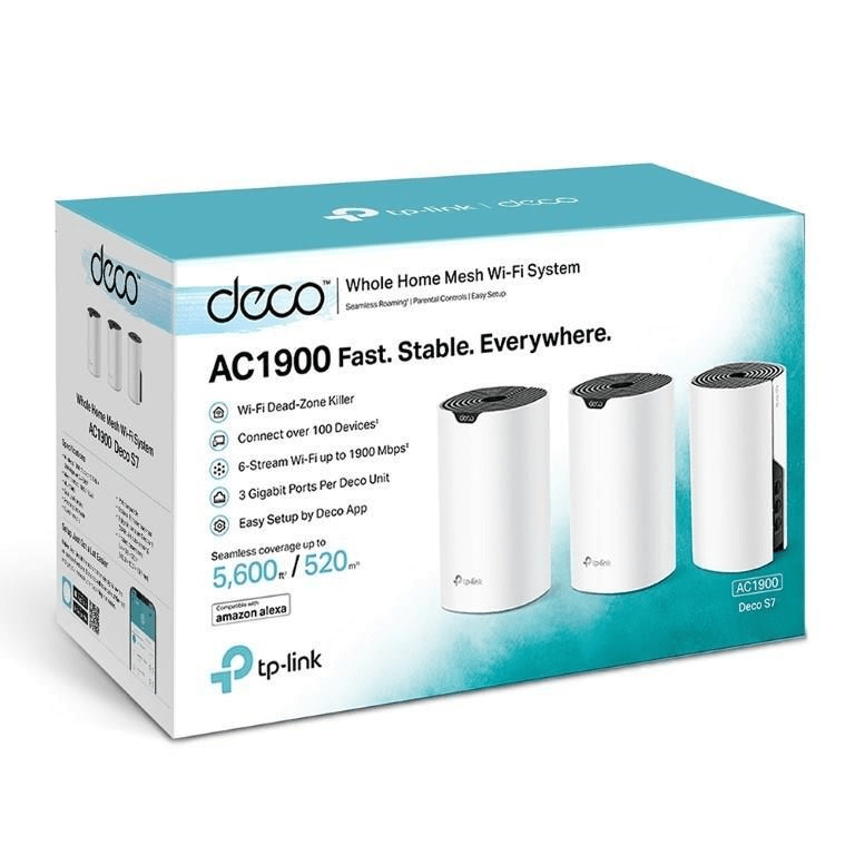 TP-Link Deco S7(3-pack) AC1900 Whole Home Mesh Wi-Fi System