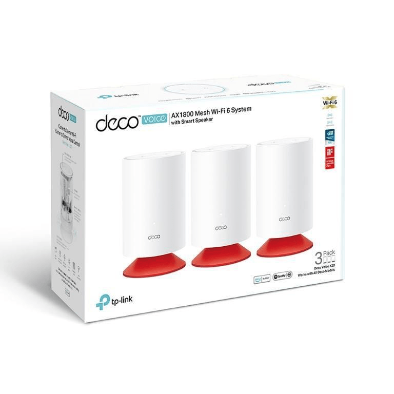 TP-Link Deco Voice X20(3-Pack) X20 AX1800 Mesh Wi-Fi 6 System with Alexa Built-In