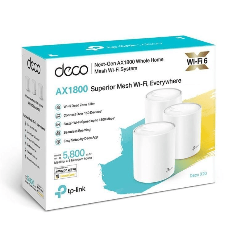 TP-Link Deco X20(3-pack) X20 AX1800 Whole Home Mesh Wi-Fi 6 System