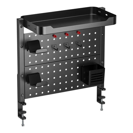 Lumi DET06-02 Clamp-On Organizer Shelf with Pegboard Kits