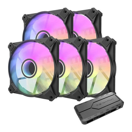 darkFlash Infinity 8 A-RGB Fan 5-pack Black