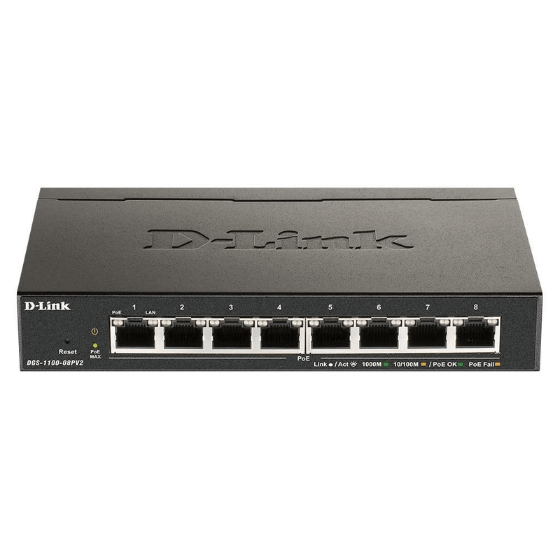 D-Link DGS-1100-08PV2 8-port Smart Managed PoE Switch