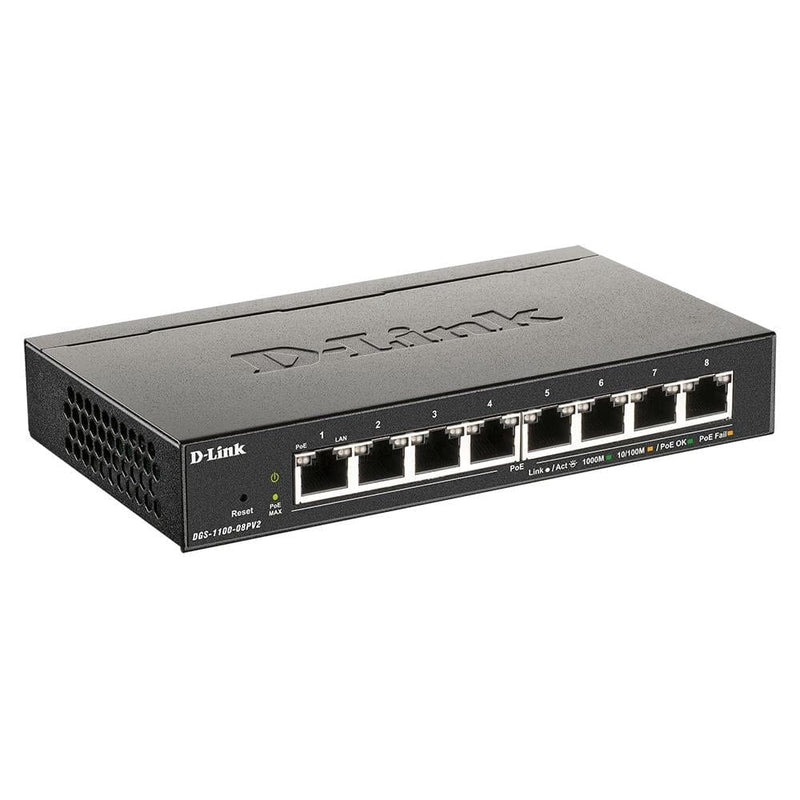 D-Link DGS-1100-08PV2 8-port Smart Managed PoE Switch