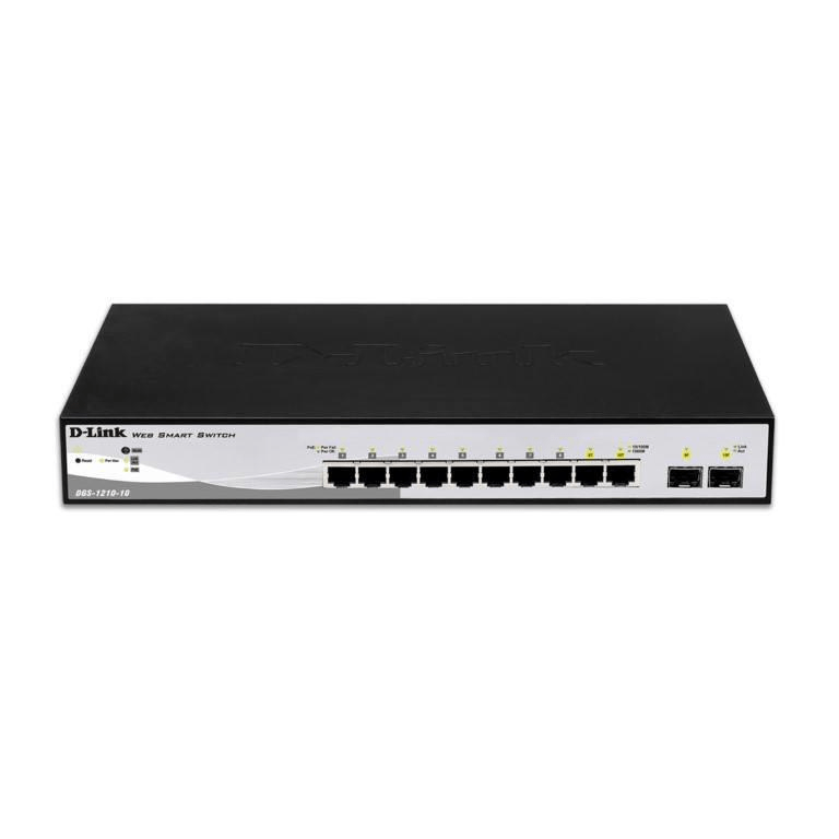 D-Link 10-port GbE Web-smart Managed Network Switch with 2x SFP Ports DGS-1210-10