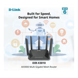 D-Link AX3000 Wi-Fi 6 Multi Gigabit Mesh Router DIR-X3010
