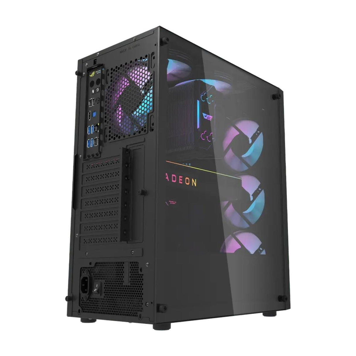 darkFlash DK351 ATX PC Case Black with 4 ARGB Fans