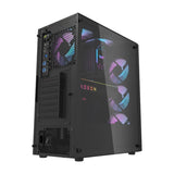 darkFlash DK351 ATX PC Case Black with 4 ARGB Fans