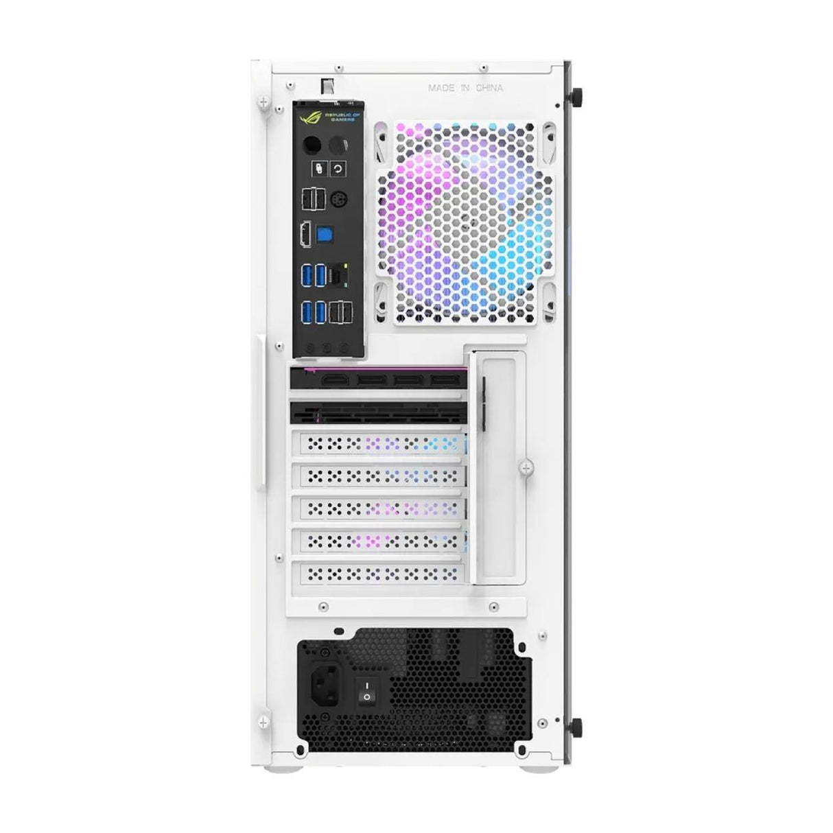 darkFlash DK351 ATX PC Case White with 4 ARGB Fans