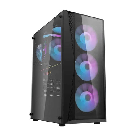 darkFlash DK352 PLUS PC Case Black with 4 ARGB Fans