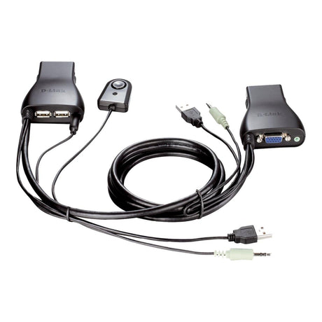 D-Link 2-port USB KVM Switch with Audio Support Cable 1.8m DKVM-222