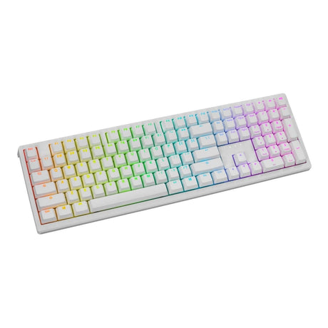 Ducky Zero 6108 Wireless RGB Gaming Keyboard White with Cherry MX2A Brown Tactile Switches