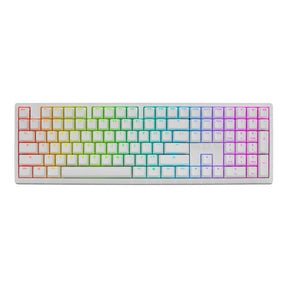 Ducky Zero 6108 Wireless RGB Gaming Keyboard White with Cherry MX2A Blue Clicky Switches