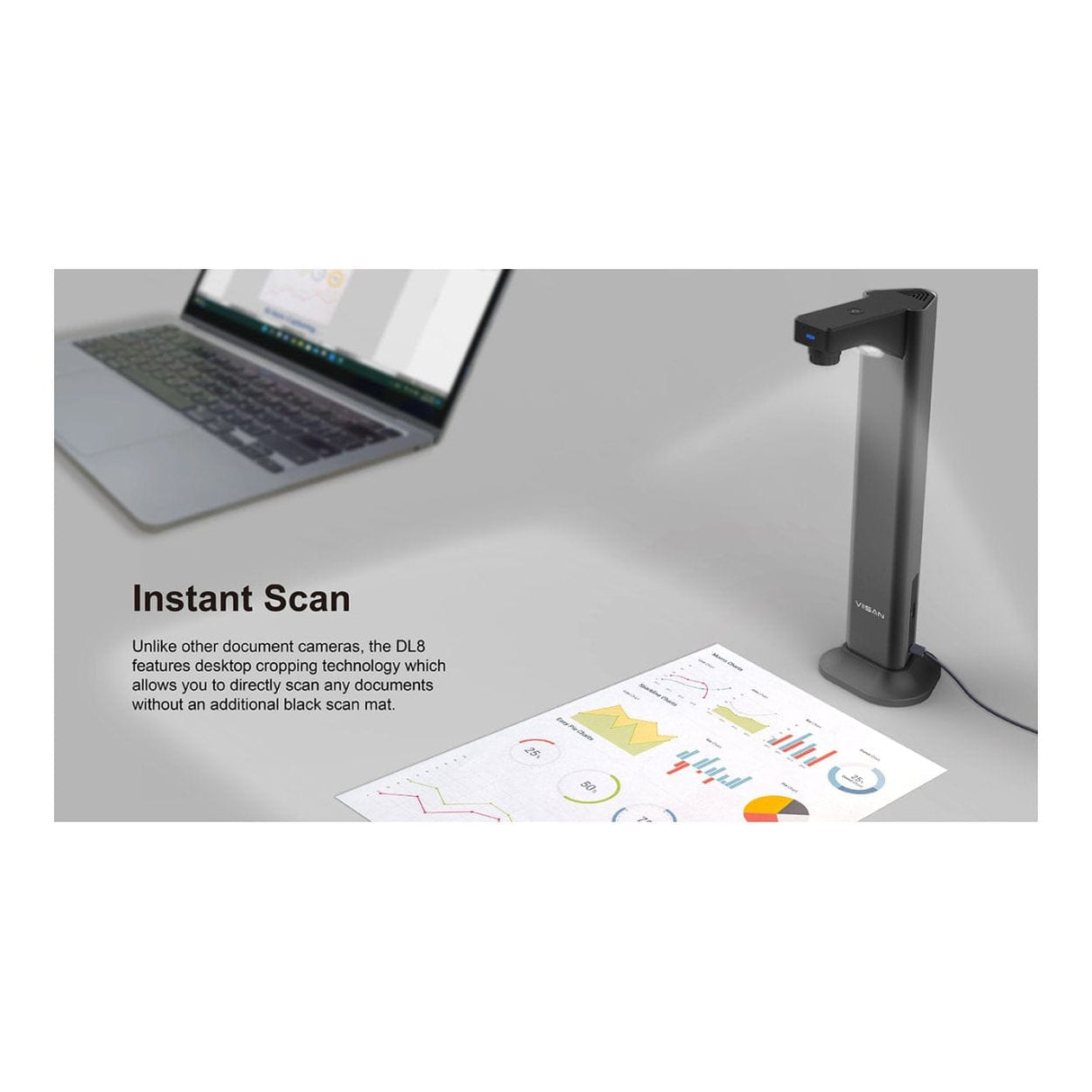 Viisan DL8 13MP A3 Visualizer Document Camera Scanner