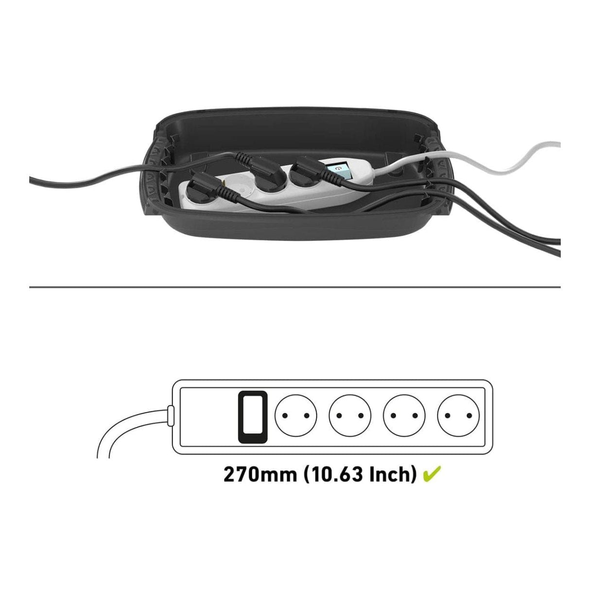 D-Line DOCM001 Outdoor Cable Management Box Black
