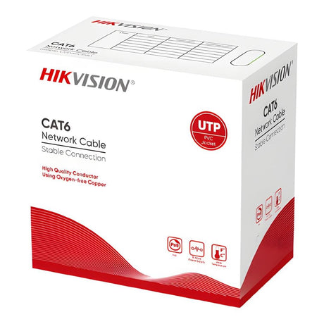 Hikvision 305m 0.55mm CAT6 UTP Solid Copper Network Cable - Orange DS-1LN6U-SC0
