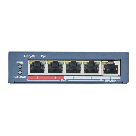 Hikvision 4-port Fast Ethernet Unmanaged POE Switch DS-3E0105P-E(B)(O-STD)
