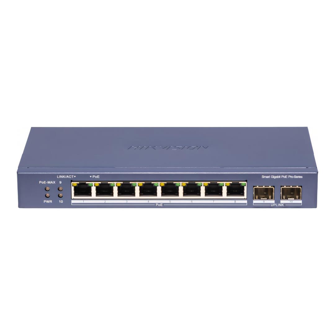 Hikvision 8-Port Gigabit Smart PoE Switch DS-3E1510P-SI-8P2F