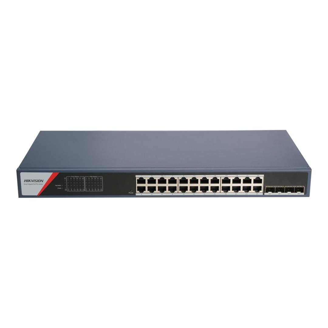Hikvision 24-port GbE PoE Smart Managed Switch with 4x SFP ports DS-3E1528P-SI-24P4F