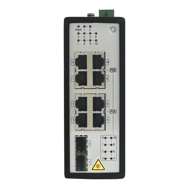 Hikvision 8-port GbE POE Unmanaged Industrial Switch with 2x SFP ports DS-3T0510P