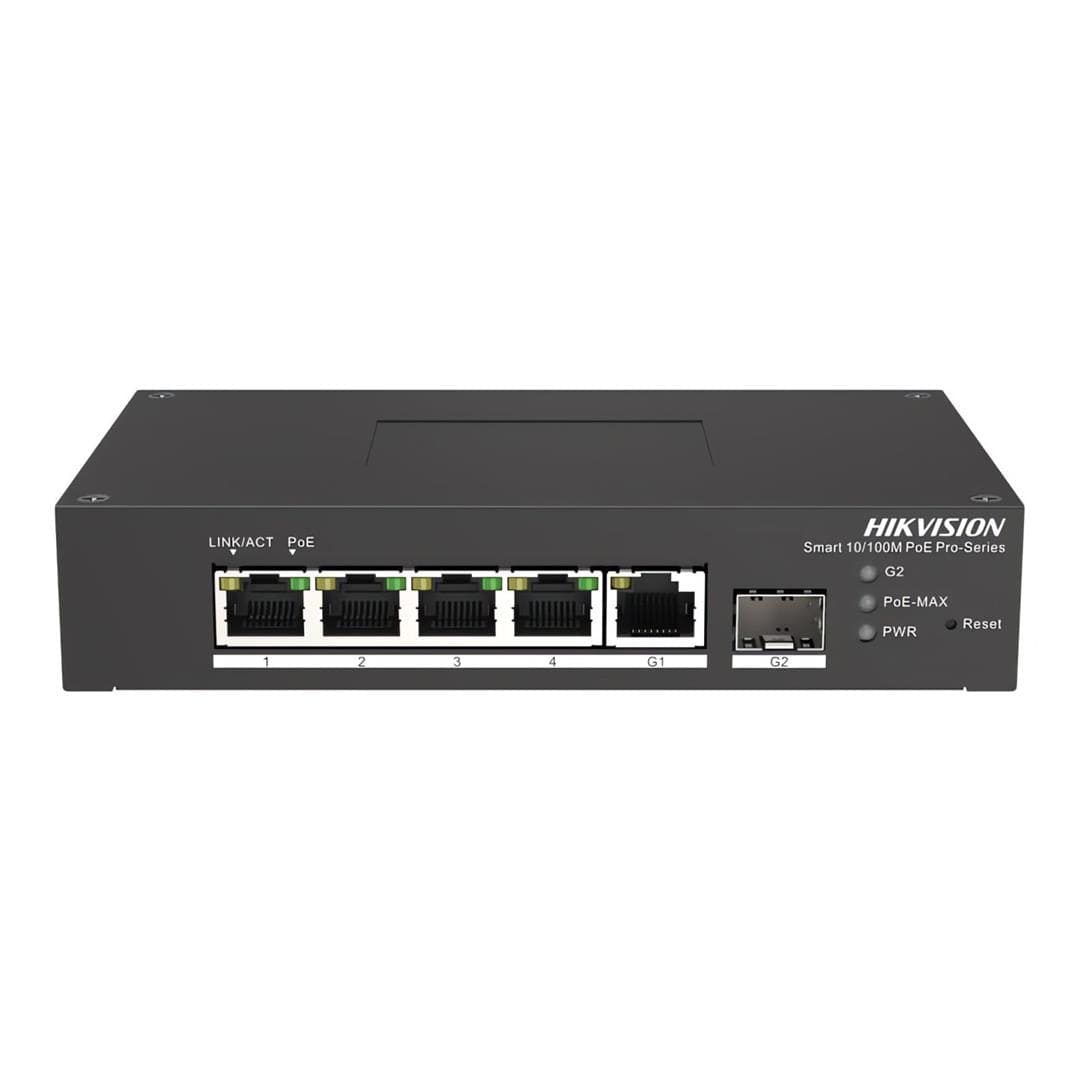 Hikvision 4-port Fast Ethernet Smart Managed Harsh PoE Switch DS-3T1306P-SI/HS