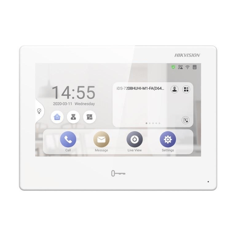 Hikvision 7-inch Colorful TFT Touchscreen All-in-One Indoor Station DS-KH9310-WTE1