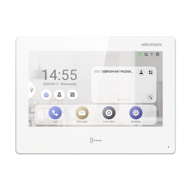 Hikvision 7-inch Colorful TFT Touchscreen All-in-One Indoor Station DS-KH9310-WTE1