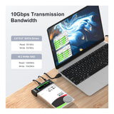 Maiwo K10635N Dual Bay USB-C Storage Drive Enclosure Duplicator DS-NVME-SATA-HDD