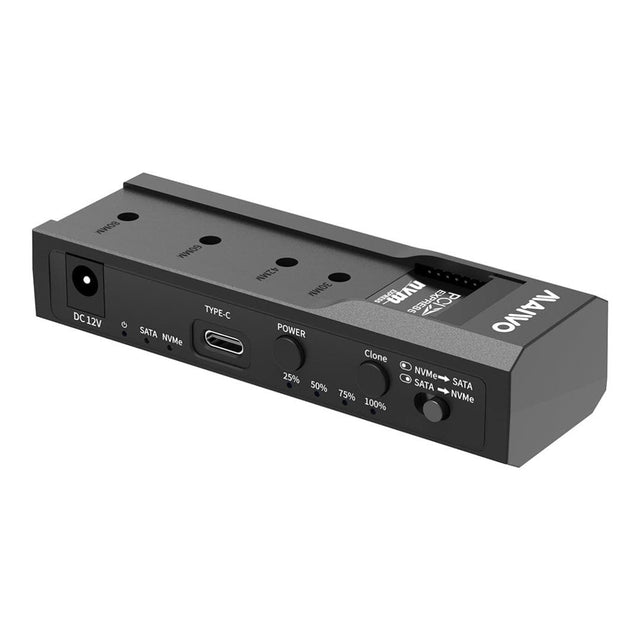 Maiwo K10635N Dual Bay USB-C Storage Drive Enclosure Duplicator DS-NVME-SATA-HDD