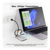 Maiwo K2578P2 2-in-1 USB-C to M.2 NVMe and 2.5" SSD Enclosure DS-SATA-HDD-SSD-MVME