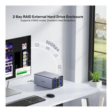 Unitek S1308C 2-Bay USB-C RAID External Hard Drive Enclosure DS-USB-C-S1308C