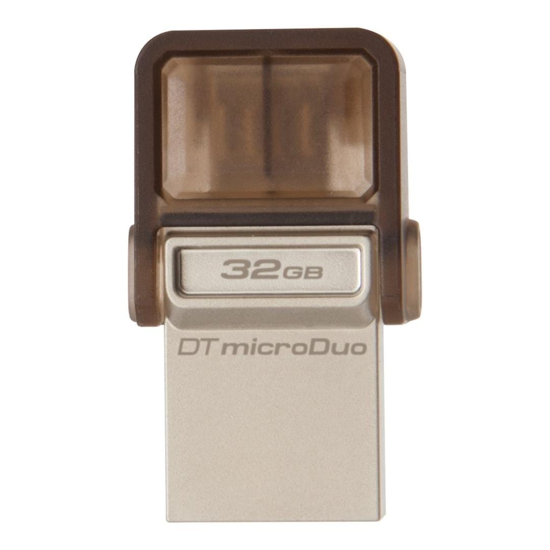 Kingston Technology DataTraveler microDuo OTG 32GB USB Type-A 2.0 Brown USB Flash Drive DTDUO/32GB