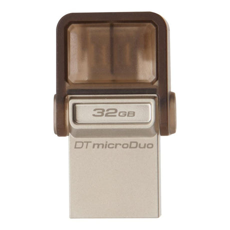 Kingston Technology DataTraveler microDuo OTG 32GB USB Type-A 2.0 Brown USB Flash Drive DTDUO/32GB