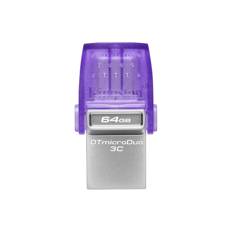 Kingston DataTraveler 64GB microDuo Flash Drive Purple DTDUO3CG3/64GB