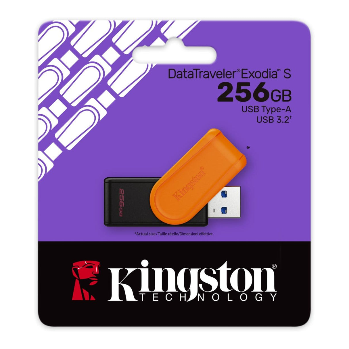 Kingston Technology DataTraveler Exodia S 256GB USB 3.2 Black and Orange USB Flash Drive DTXS/256GB
